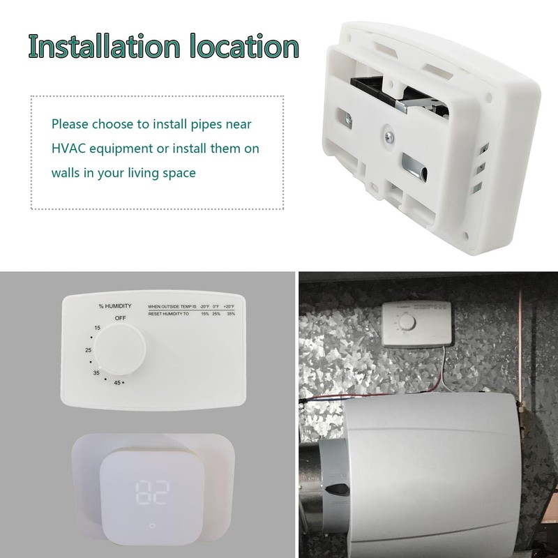 Bydorunce Humidistat Switch 4655, Manual Digital Control for Whole-House Duct