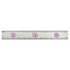 'Pink Elephant' 30cm (12 Inch) White Plastic Ruler (RL00049859)