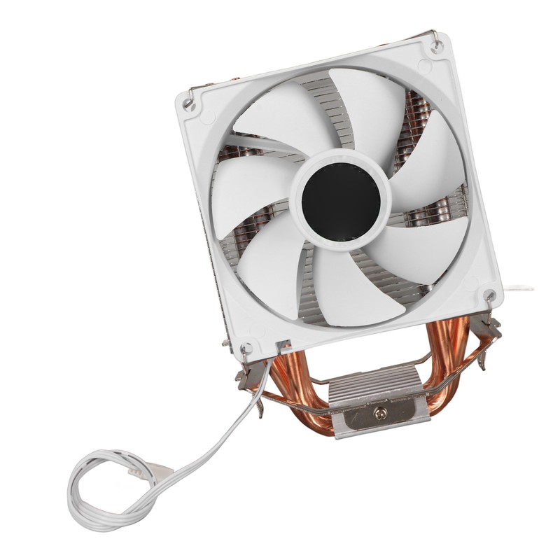 CPU Cooling Fan Professional Efficient 6 Tubes 3 Wires White