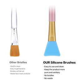 Cuttte 4pcs Silicone Face Mask Applicators, Hairless Facial Brushes for Mud