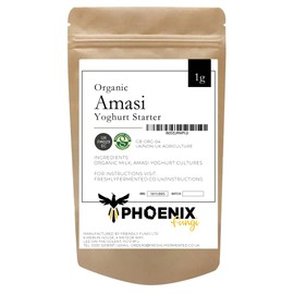 Phoenix Fungi Amasi Yogurt Starter Culture – Live Beneficial Bacteria Fermentation – Scandinavian Drinkable Yogurt – Easy to Use – Reusable & Long-Lasting