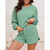 Zegetio Womens 2 Piece Outfits Short Sets Long Sleeve and