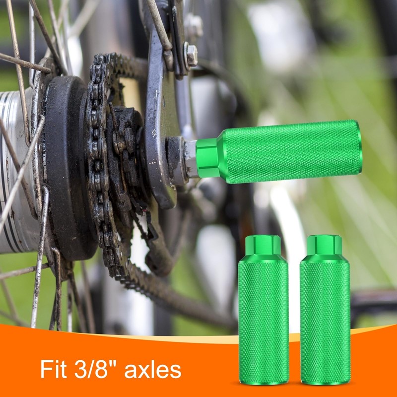 HARFINGTON Bike Pegs Aluminum Alloy Rear Stunt Pegs Anti-Skid Back