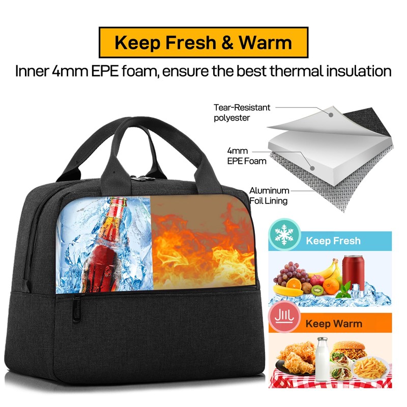 HOMESPON Insulated Lunch Bag for Women Men Work Adult Cool
