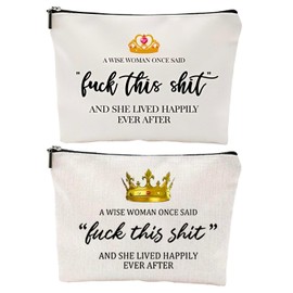 2-Piece Letter Printed Storage Bag, Simple Makeup Bag, Portable Storage Bag, Creative Storage Bag, Multi-Function Storage Bag.