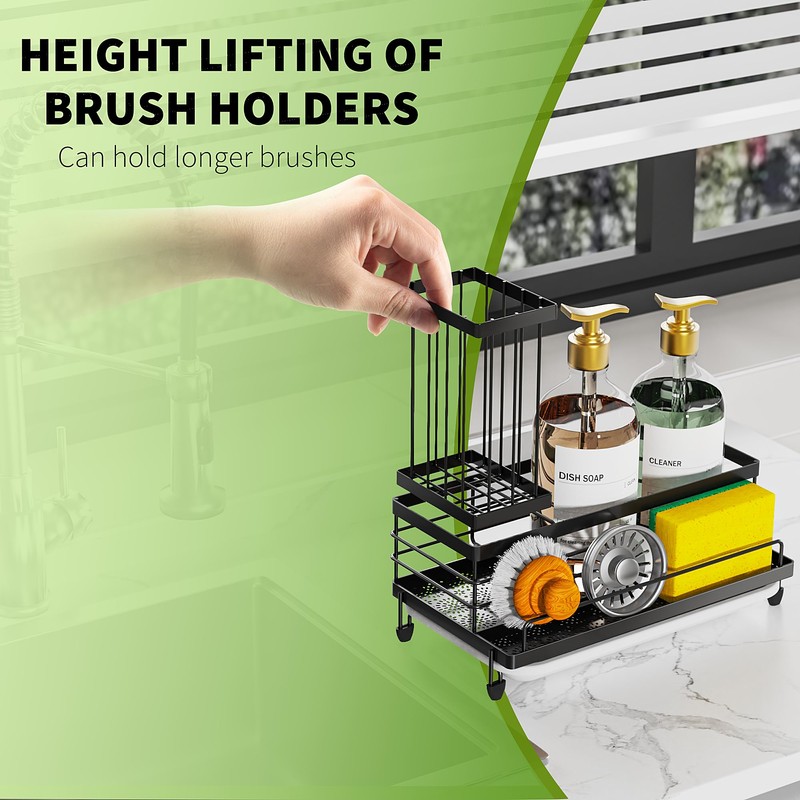 Cisily Sponge Holder for Kitchen Sink, Kitchen Sink Caddy with