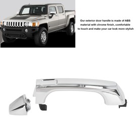 Chrome Outer Door Handle Exterior Door Handle 15296932 Outside Door Handle Replacement for Hummer H3 2006‑2010