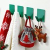 DELITON 4 Pack Colorful Hanging Hooks - Adhesive Green Cute