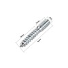 uxcell M10 Hanger Bolts Length 2"(50mm) Double Headed Bolts Self-Tapping