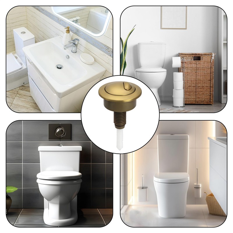 HAFRILY Toilet Flush Button Adjustable Toilet Push Button Flush Replacement,