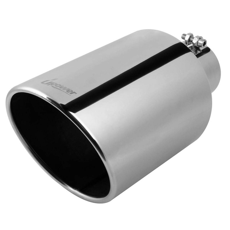 Upower 4 inch Inlet 8 inch Outlet Exhaust Tip Stainless
