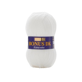 Hayfield Bonus DK Double Knitting, White (961), 100g by Sirdar