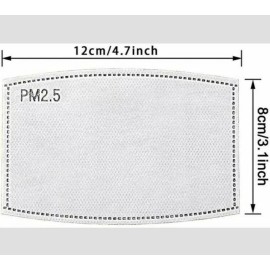 NuLink 10 Pack Adult PM2.5 5 Layer Carbon Face Super Fresh Air Mask Filter Replacements