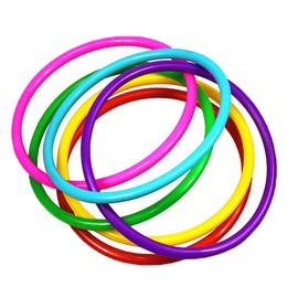 OBTANIM OBTANIM 12 Pcs Plastic Ring Toss Game for Kids and Outdoor Toss Rings for Speed and Agility Practice Game, Random Colors