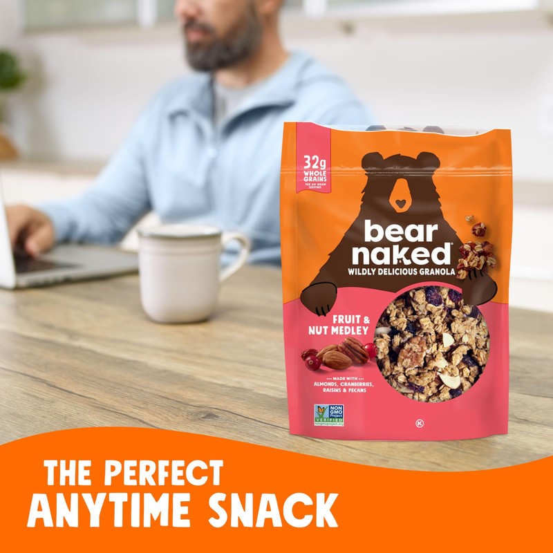 Bear Naked Granola Cereal, Breakfast Snacks, Fruit and Nut, 12oz