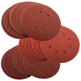 Silverline Hook & Loop Discs Punched 125mm 30pk 60 80 120 Grit