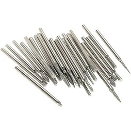 30Pcs Drill Bit Sets Diamond Grinding Needle Burr Bits 2.35mm Shank Rotary Grinder Tool Accessories Kit for Grinding Polishing Stone Carving Jewelry