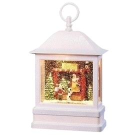 Roman 133515 Led Swirl Toyshop White Square Lantern, 10.5 inch