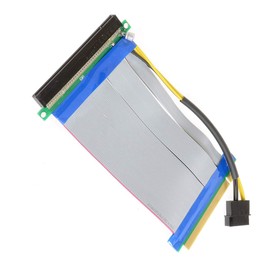 chenyang PCI-E Express 16X to 16X Riser Extender Card with Molex IDE Power & Ribbon Cable 20cm
