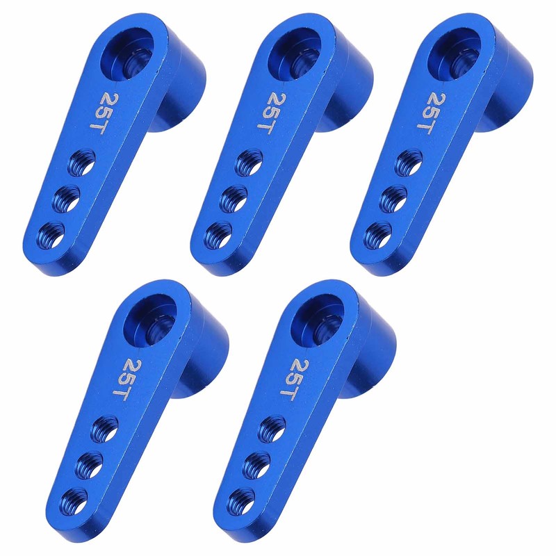 5Pcs 25T Servo Horns Aluminium Alloy Steering Servo Arms Blue