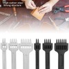 6Pcs Prong Chisel Round Hole DIY Leather Punch Tool HighCarbon