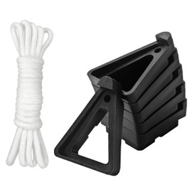 ORIMERC 24 Pack Plant Pot Toe Raiser Elevator with 30 Feet Self Watering Wick, Support Planter Off Wood Deck Floor Patio to Prevent Stains, Outdoor Indoor Potted Flower Shim Lifter Stand, Small Size