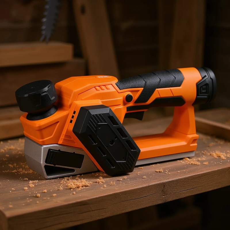 Cordless Handheld Wood Planer 2-1/5 Inch 12V Lithium Battery Adjustable