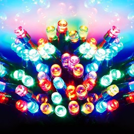 Christmas LED "Supabright" Light Decorations - Indoor & Outdoor - 100 LEDs - Multi-Coloured