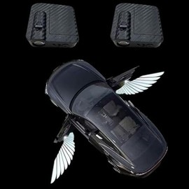 yufana Pack of 2 Car Door Welcome Light, Car Door LED Logo Projector Light, LED Door Projectors, Welcome Light (Black308)