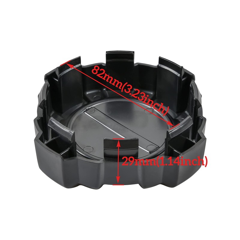 SAUTVS Tire Wheel Hub Caps for Polaris General 1000, Black