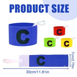 XPEX Pack of 4 Captain's Armband Men's Captain's Armband Football Captain's Armband Multicoloured Elastic Football Leader Armband Sport Leader Armband