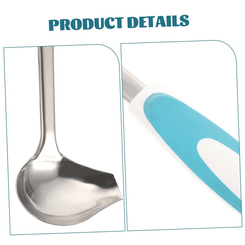 LABRIMP Stainless Steel Gravy Ladle Curve Spout Food Grade Soup