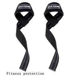 Weightlifting Straps Deadlift Lifting Strap Weight Lifting Gym Wraps Wrist Straps For Weightlifting Men Women Support Heavy Duty Grips Strength Anti-Slip (Black)