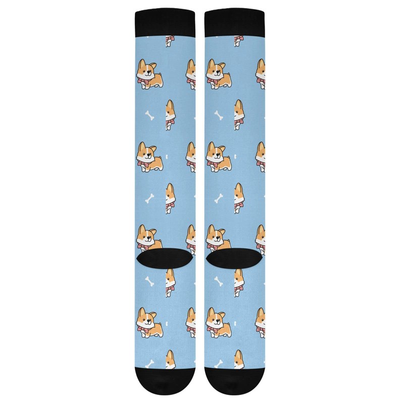 Wusikd Cute Welsh Corgi Compression Socks for Women and Men