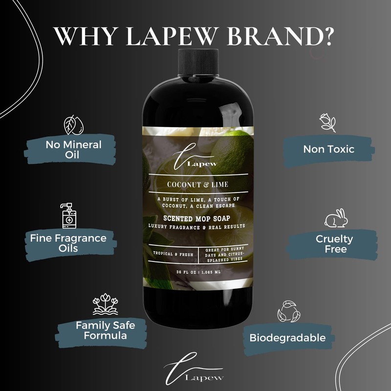 Lapew Coconut & Lime Scented Mop Soap Concentrate 36 oz
