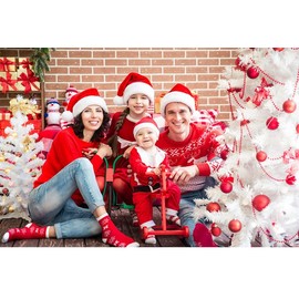 Hats Santa's Hat Warm Winter Hats Soft for Kids (Red, One size)