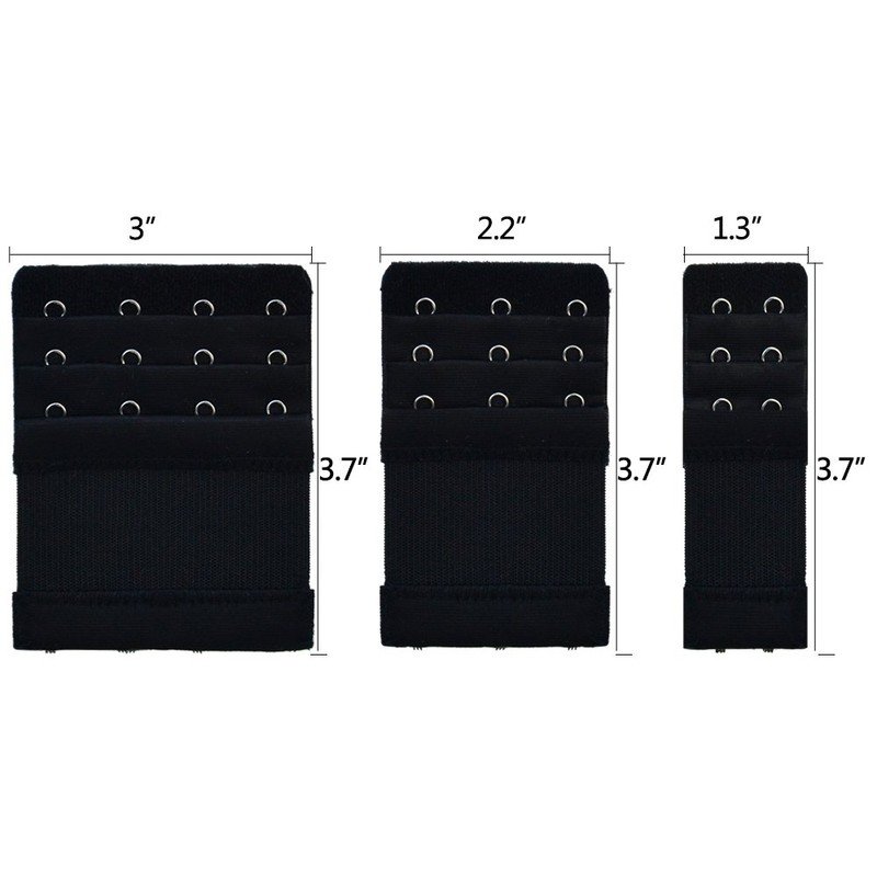 Bantoye 9pcs Bra Extender 2 Hooks/3 Hooks/4 Hooks Nylon Elastic