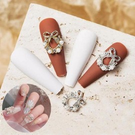 네일아트 럭셔리 지르콘 크리스마스 진주 파츠 3종 Luxury Zircon Christmas Pearl Nail Art Parts Set of 3