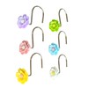 Twofish Home Flower Shower Curtain Hooks Pack of 12 Anti