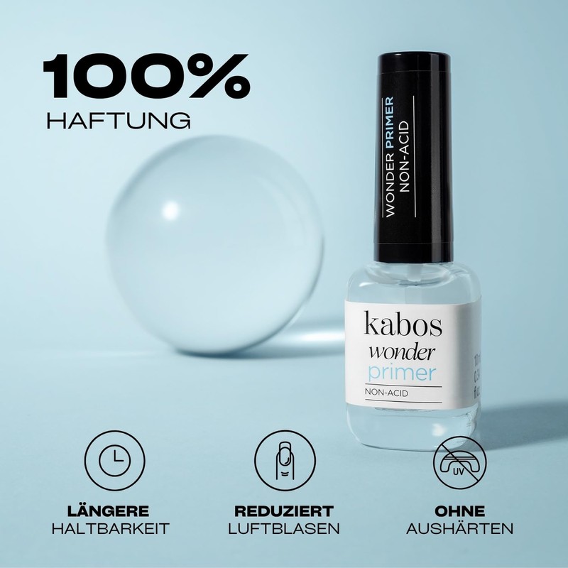 Kabos Nail Primer Acid Free Wonder Primer 10 ml for