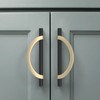 Amerdeco 6 Pack Black Brushed Gold Cabinet Pulls 5 Inch(128MM)