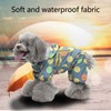 Dog Raincoat Hooded Reflective Windproof Breathable Lightweight Pet Rain Jacket