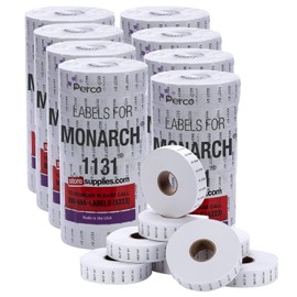 Perco Best by Labels for Monarch 1131 Pricing Gun - 8 Sleeve, 160,000 Price Gun Labels
