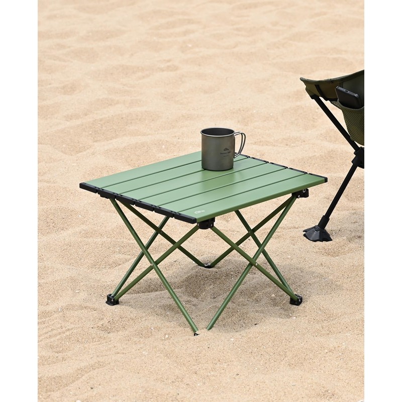 iClimb Ultralight Compact Camping Folding Table with Carry Bag (Green