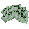Pack of (10), R-22 / R22 / HCFC-22 Refrigerant Labels