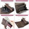 Cleria CL-17075 Women's Folding Wallet, Large Capacity, Bi-fold Tricolor Riberte