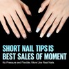TOMICCA Short Square Nail Tips with Nail Glue Set, Nail