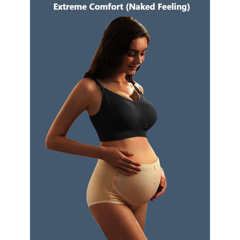 iloveSIA 3PACK Womens Full Bust Nursing Bra Seamless Maternity Bra