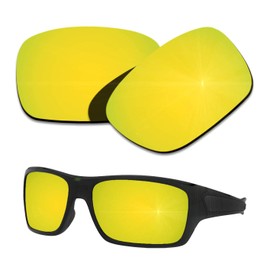 Polarized Replacement Lenses for Oakley Turbine - 24K Gold Mirrored Coating
