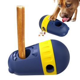 KADTC All in ONE 2 in 1 Dog Bully Stick Holder & Treat Dispensing Toy Food Dispenser Ball for Medium/Small Breed Dogs Thanksgiving Toys